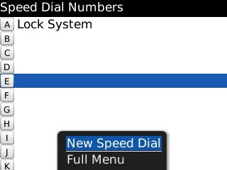 Scroll to New Speed Dial and press the Navigation key.The phone book is opened.