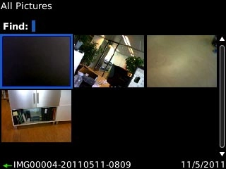 Highlight the required picture and press the Navigation key.