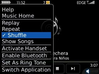 When the menu item is ticked (V), the function is turned on.