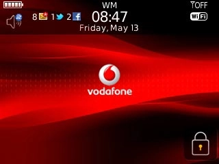 The keypad locked icon shows that the key lock is turned on.Further information:Turn key lock on or off