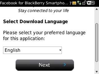 Scroll to Next and press the Navigation key.