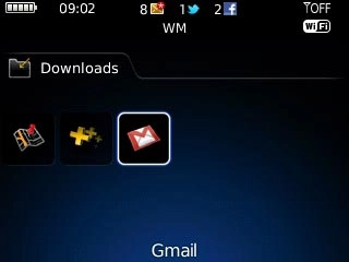 Scroll to Gmail and press the Navigation key.