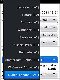 Press the required time zone.