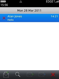 Press the required email message to read it.