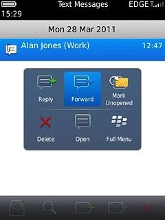 Press Forward.Key in the first letters of the required contact.Matching contacts are displayed.