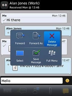 Press Delete Message.
