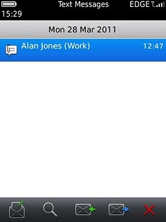 Press and hold the required text message until a pop-up menu is displayed.