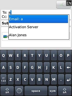 Press the required contact.Write subject and text for your email message.