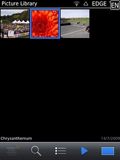 Press the required picture or the required video clip.