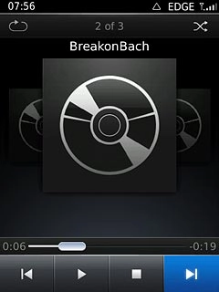 To go to the next audio file:Press arrow right.