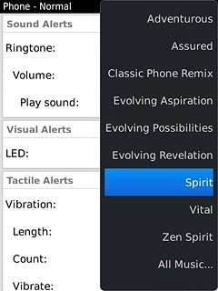 Press the required ringtone.