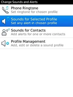 Press Sounds for Selected Profile.