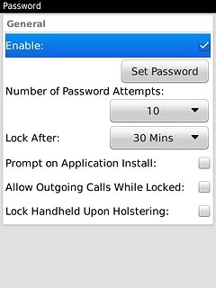 When the box next to the menu item is ticked (V), the function is turned on.
