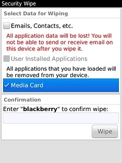 When the box next to the menu item is ticked (V), the selected data will be deleted.