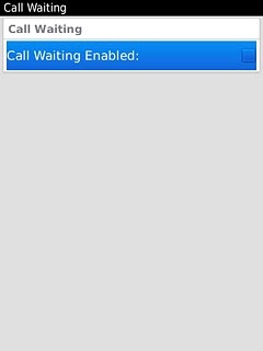 Press Call Waiting Enabled.