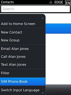 Press SIM Phone Book.