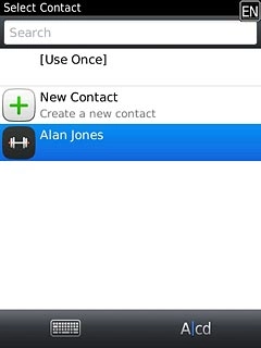 Press the required contact.The contact is saved on the selected key.