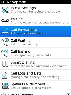 Press Call Forwarding.