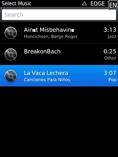 Press the required audio file.