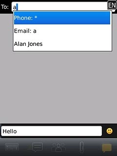Press the required contact.