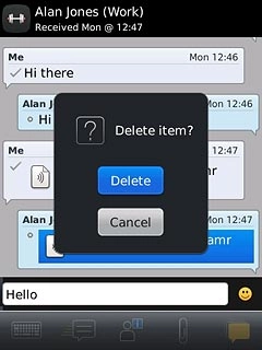 Press Delete to confirm.