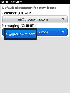 Press the required email account.