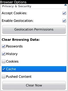 When the box next to the menu item is ticked (V), it's selected.