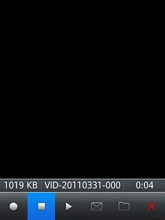 Press the stop icon to save the video clip.