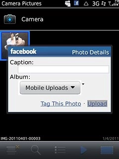 Key in text for the picture.Press Upload.