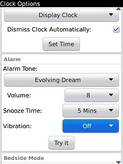 VibrationPress the required setting.