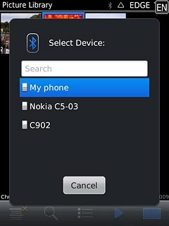 Press the required device.