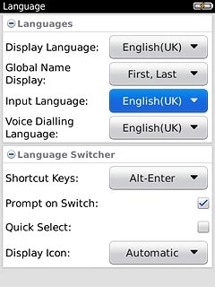 Press Input Language.