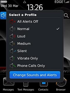 Press Change Sounds and Alerts.
