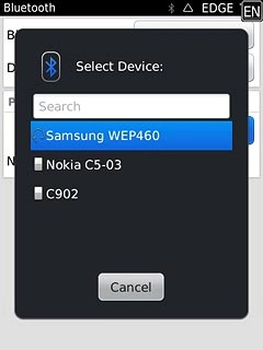 Press the required device.