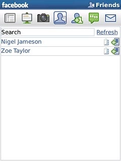 Press the friends icon.