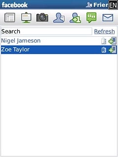 Press the required friend.
