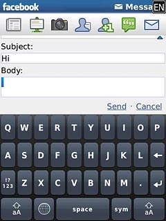 Press the field below Body and key in the required message.