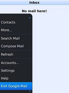 Press Exit Google Mail.