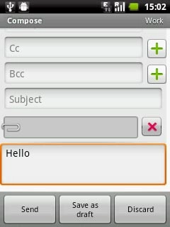 Write subject and text for your email message.Press Send.