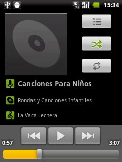 Press the shuffle icon.Depending on the current setting, the function is turned on or off.