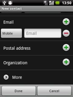 Press Email and key in the required email address.