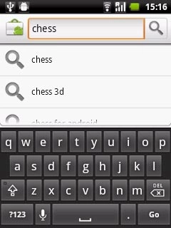 Key in the name of the required application and press the search icon.