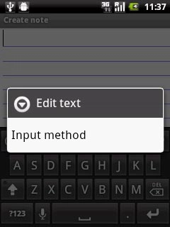 Press Input method.