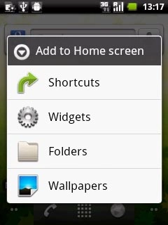 Press the required shortcut.Follow the instructions on the display to add the selected shortcut.