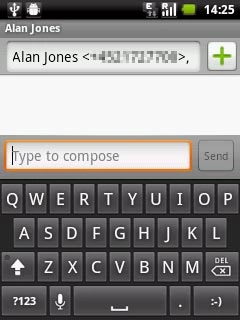 Press Type to compose.Write the text for your picture message.