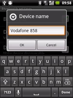Key in the required name and press OK.