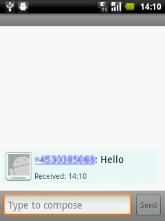 Press Type to compose.Write the required text.
