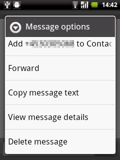 Press Delete message.