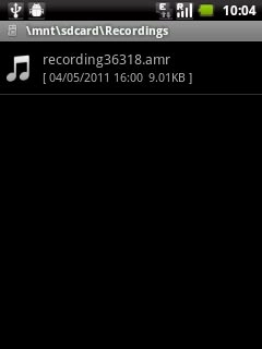 Go to the required folder.Press and hold the required file.