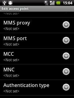 Press Authentication type.